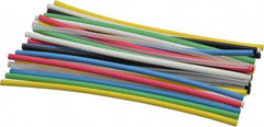 3M - 6" Long, 2:1, Polyolefin Heat Shrink Electrical Tubing - Black, Blue, Clear, Green, Red, White, Yellow - Caliber Tooling