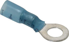 3M - 16-14 AWG Partially Insulated Crimp Connection Circular Ring Terminal - 1/4" Stud, 1.1" OAL x 0.47" Wide, Copper Contact - Caliber Tooling