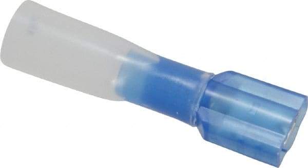 3M - 16 to 14 AWG, Nylon Heat Shrink, Fully Insulated, Female Wire Disconnect - 1/4 Inch Wide Tab, Blue, RoHS 2011/65/EU Compliant - Caliber Tooling