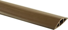 Hubbell Wiring Device-Kellems - 1 Channel, 10 Ft Long, 7.9mm Max Compatible Cable Diam, Brown PVC On Floor Cable Cover - 2-3/4" Overall Width x 13.5mm Overall Height, 15.2mm Channel Width x 7.9mm Channel Height - Caliber Tooling