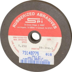 Made in USA - 4" Diam x 1/2" Hole x 3/8" Thick, 80 Grit Surface Grinding Wheel - Aluminum Oxide/Silicon Carbide Blend, Medium Grade, 5,250 Max RPM - Caliber Tooling