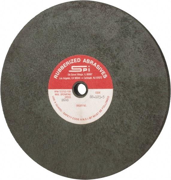 Made in USA - 8" Diam x 1/2" Hole x 3/8" Thick, 46 Grit Surface Grinding Wheel - Aluminum Oxide/Silicon Carbide Blend, Coarse Grade, 2,600 Max RPM - Caliber Tooling