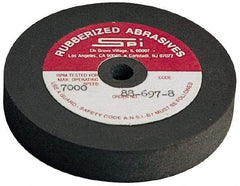 Made in USA - 4" Diam x 1/2" Hole x 3/4" Thick, 120 Grit Surface Grinding Wheel - Aluminum Oxide/Silicon Carbide Blend, Fine Grade, 5,250 Max RPM - Caliber Tooling