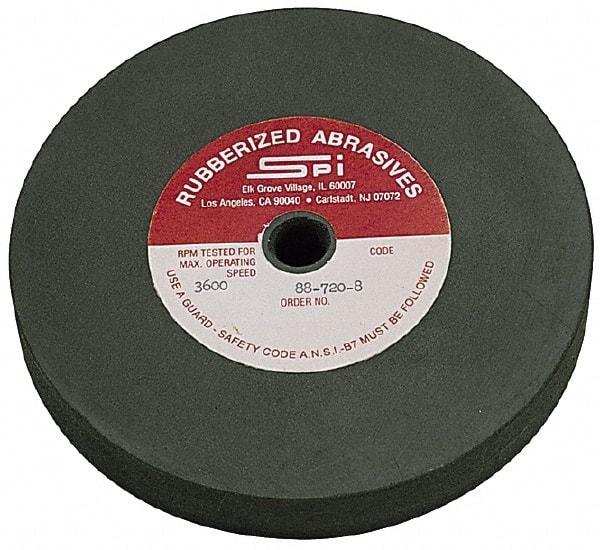 Made in USA - 6" Diam x 1/2" Hole x 3/8" Thick, 240 Grit Surface Grinding Wheel - Aluminum Oxide/Silicon Carbide Blend, Very Fine Grade, 3,600 Max RPM - Caliber Tooling