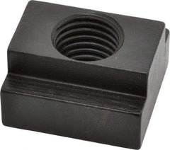 Gibraltar - 7/8-9 Tapped Through T Slot Nut - 1" Slot Width, 1-5/8 x 5/8" Base Width x Height, 1-3/4 x 1" OAL x Height - Caliber Tooling