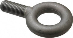 Gibraltar - 15,000 Lb Capacity, Steel, 1-1/4 - 7 Thread, Fixed Lifting Eye Bolt - Fully Threaded, 3" Shank, 3" Thread Length, No Shoulder - Caliber Tooling