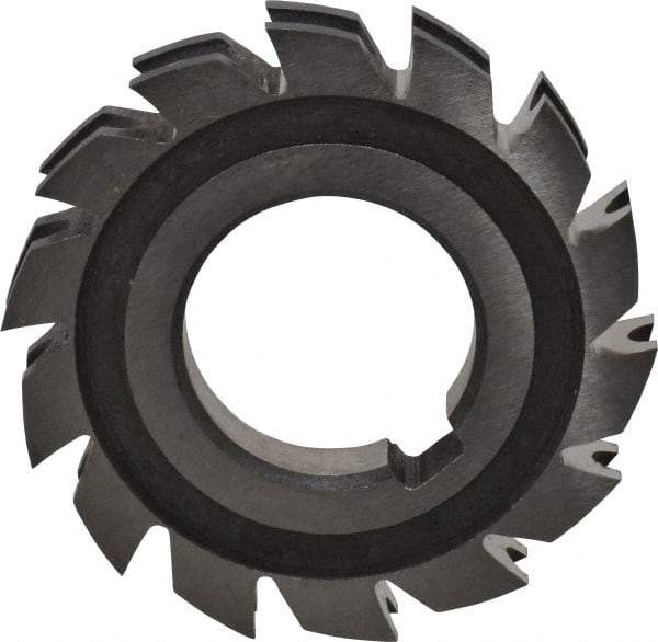 Made in USA - 3/32" Radius, 3/16" Circle Diam, 2-1/4" Diam x 0.385" Wide Cut, High Speed Steel Concave Radius Cutter - 2-1/4" OAL, Arbor Connection, Uncoated, Form Relieved, 10 Teeth - Caliber Tooling