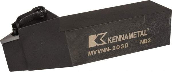 Kennametal - MVVN, Neutral Cut, 0° Lead Angle, 1-1/4" Shank Height x 1-1/4" Shank Width, Negative Rake Indexable Turning Toolholder - 6" OAL, VN..33. Insert Compatibility, Series Kenloc - Caliber Tooling