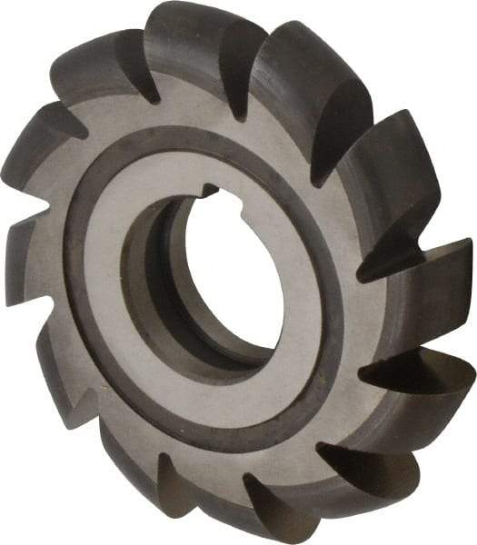 Made in USA - 3/8" Radius, 3/4" Circle Diam, 3-3/4" Cutter Diam, Arbor Connection, Convex Radius Cutter - High Speed Steel, Uncoated, Form Relieved, 12 Teeth - Caliber Tooling