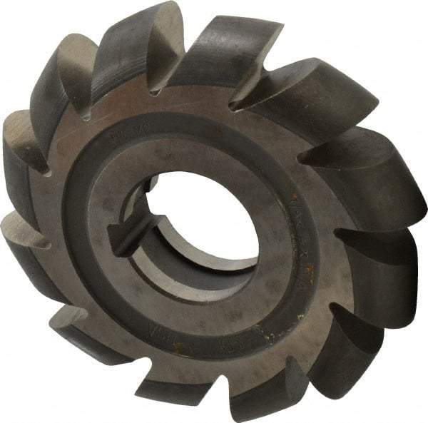 Made in USA - 7/16" Radius, 7/8" Circle Diam, 4" Cutter Diam, Arbor Connection, Convex Radius Cutter - High Speed Steel, Uncoated, Form Relieved, 12 Teeth - Caliber Tooling