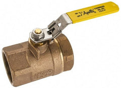 Apollo - 2" Pipe, Standard Port, Bronze Standard Ball Valve - 2 Piece, NPT Ends, Locking Lever Handle, 600 WOG, 150 WSP - Caliber Tooling