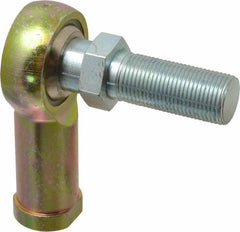 Alinabal - 3/4" ID, 1-3/4" Max OD, 9,000 Lb Max Static Cap, Spherical Rod End - 3/4-16 RH, 1" Shank Diam, 1-3/4" Shank Length, Steel with Molded Nyloy Raceway - Caliber Tooling