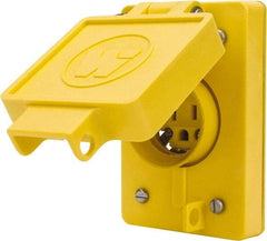 Value Collection - 125 VAC, 20 Amp, 5-20R NEMA, Ungrounded Receptacle - 2 Poles, 3 Wire, Female End, Yellow - Caliber Tooling