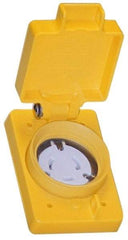 Value Collection - 125 VAC, 15 Amp, L5-15R NEMA, Ungrounded Receptacle - 2 Poles, 3 Wire, Female End, Yellow - Caliber Tooling