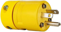 Value Collection - 120/208 VAC, 30 Amp, L21-30 NEMA, Straight, Ungrounded, Industrial Grade Connector - 4 Pole, 5 Wire, 3 Phase, Rubber, Yellow - Caliber Tooling