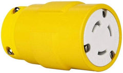 Value Collection - 125 VAC, 30 Amp, L5-30 NEMA, Straight, Ungrounded, Industrial Grade Connector - 2 Pole, 3 Wire, 1 Phase, Rubber, Yellow - Caliber Tooling