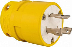 Value Collection - 277 VAC, 30 Amp, L7-30 NEMA, Straight, Ungrounded, Industrial Grade Plug - 2 Pole, 3 Wire, 1 Phase, Rubber, Yellow - Caliber Tooling