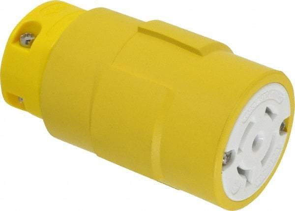 Value Collection - 120/208 VAC, 20 Amp, L21-20 NEMA, Straight, Self Grounding, Industrial Grade Connector - 4 Pole, 5 Wire, 3 Phase, Rubber, Yellow - Caliber Tooling