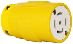 Value Collection - 347/600 VAC, 30 Amp, L23-30 NEMA, Straight, Ungrounded, Industrial Grade Connector - 4 Pole, 5 Wire, 3 Phase, Rubber, Yellow - Caliber Tooling