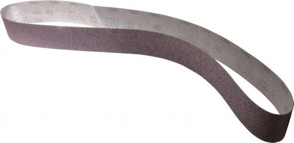 3M - 2-1/2" Wide x 60" OAL, 40 Grit, Aluminum Oxide Abrasive Belt - Aluminum Oxide, Coarse, Coated, X Weighted Cloth Backing, Series 341D - Caliber Tooling