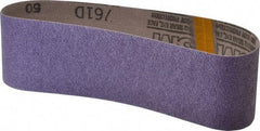 3M - 3" Wide x 24" OAL, 50 Grit, Ceramic Abrasive Belt - Ceramic, Coarse, Coated, Y Weighted Cloth Backing, Series 761D - Caliber Tooling