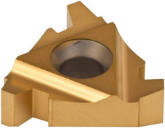 Carmex - 27IR Internal Right Hand 4 Acme Laydown Threading Insert - Grade P25C, TiN Coated Carbide - Caliber Tooling