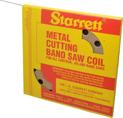 Starrett - 1/8" x 100' x 0.025" Carbon Steel Band Saw Blade Coil Stock - 18 TPI, Toothed Edge, Straight Form, Raker Set, Flexible Back, No Rake Angle, Constant Pitch, Contour Cutting - Caliber Tooling