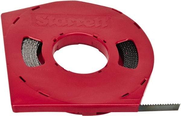 Starrett - 3/8" x 100' x 0.025" Carbon Steel Band Saw Blade Coil Stock - 10 TPI, Toothed Edge, Straight Form, Raker Set, Flexible Back, No Rake Angle, Constant Pitch, Contour Cutting - Caliber Tooling