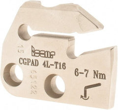 Iscar - Left Hand Cut, 5mm Insert Width, Cutoff & Grooving Support Blade for Indexables - 16mm Max Depth of Cut, 5.2mm Head Projection - Caliber Tooling