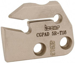 Iscar - Right Hand Cut, 6.4mm Insert Width, Cutoff & Grooving Support Blade for Indexables - 16mm Max Depth of Cut, 5.2mm Head Projection - Caliber Tooling