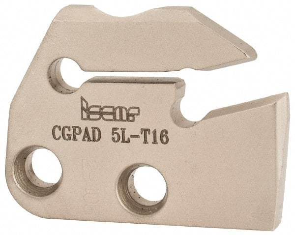 Iscar - Left Hand Cut, 6.4mm Insert Width, Cutoff & Grooving Support Blade for Indexables - 16mm Max Depth of Cut, 5.2mm Head Projection - Caliber Tooling