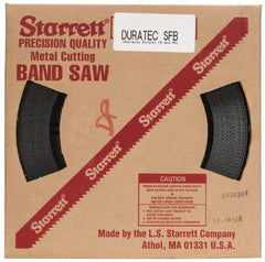 Starrett - 1" x 100' x 0.035" Carbon Steel Band Saw Blade Coil Stock - 14 TPI, Toothed Edge, Straight Form, Raker Set, Flexible Back, No Rake Angle, Constant Pitch, Contour Cutting - Caliber Tooling