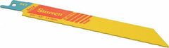 Starrett - 6" Long x 3/4" Thick, Bi-Metal Reciprocating Saw Blade - Straight Profile, 24 TPI, Toothed Edge, Universal Shank - Caliber Tooling