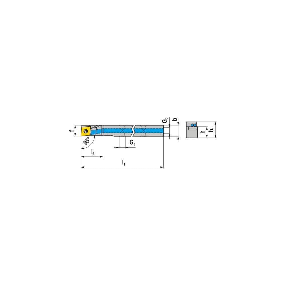 Indexable Turning Toolholders; Cutting Direction: Right Hand; Compatible Insert Size Code: CC..0602; Toolholder Style: SCLCR; Rake: Positive; Rake Angle: 7.000; Multi-use Tool: No; Lead Angle: 95.0; Insert Holding Method: Screw; Shank Width (mm): 10.00; S