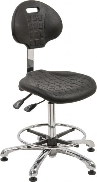 Bevco - Adjustable Chair - 18" Wide x 17-1/4" Deep, Polyurethane Seat, Black - Caliber Tooling