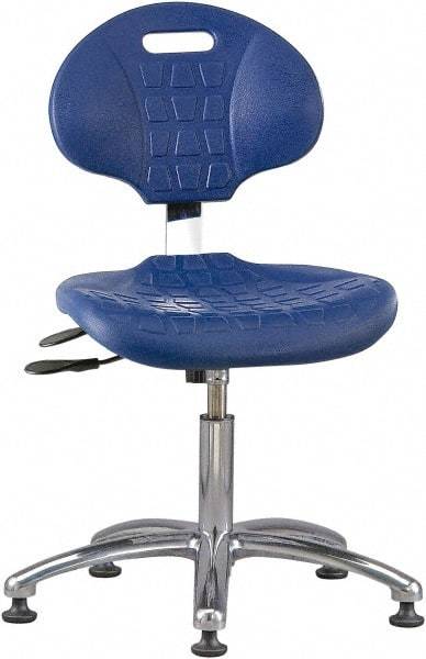 Bevco - Adjustable Chair - 18" Wide x 17-1/4" Deep, Polyurethane Seat, Blue - Caliber Tooling