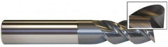 Accupro - 1", 3 Flute, Single End, Solid Carbide, 0.03" Corner Radius End Mill - 4" OAL, 40° Helix, Right Hand Flute, 1-3/4" LOC, Right Hand Cut - Caliber Tooling