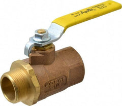 Apollo - 1-1/4" Pipe, Standard Port, Bronze Standard Ball Valve - 2 Piece, Inline - One Way Flow, MNPT x FNPT Ends, Lever Handle, 600 WOG, 150 WSP - Caliber Tooling