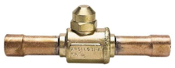 Apollo - 2-5/8" Pipe, Full Port, Brass UL Listed Ball Valve - Inline - Two Way Flow, Tube O.D. x Tube O.D. Ends, Cap Handle, 500 WOG - Caliber Tooling