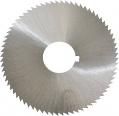 Made in USA - 2-3/4" Diam x 0.023" Blade Thickness x 3/4" Arbor Hole Diam, 72 Tooth Slitting and Slotting Saw - Arbor Connection, Right Hand, Uncoated, High Speed Steel, Concave Ground, Contains Keyway - Caliber Tooling