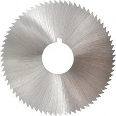 Made in USA - 2-3/4" Diam x 0.072" Blade Thickness x 3/4" Arbor Hole Diam, 72 Tooth Slitting and Slotting Saw - Arbor Connection, Right Hand, Uncoated, High Speed Steel, Concave Ground, Contains Keyway - Caliber Tooling