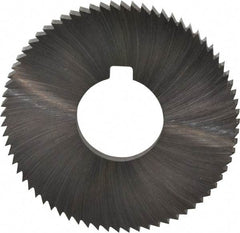 Made in USA - 2-3/4" Diam x 0.182" Blade Thickness x 1" Arbor Hole Diam, 72 Tooth Slitting and Slotting Saw - Arbor Connection, Right Hand, Uncoated, High Speed Steel, Concave Ground, Contains Keyway - Caliber Tooling