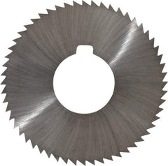 Made in USA - 2-3/4" Diam x 0.025" Blade Thickness x 1" Arbor Hole Diam, 56 Tooth Slitting and Slotting Saw - Arbor Connection, Right Hand, Uncoated, High Speed Steel, Concave Ground, Contains Keyway - Caliber Tooling