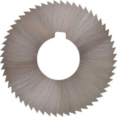 Made in USA - 2-3/4" Diam x 0.064" Blade Thickness x 1" Arbor Hole Diam, 56 Tooth Slitting and Slotting Saw - Arbor Connection, Right Hand, Uncoated, High Speed Steel, Concave Ground, Contains Keyway - Caliber Tooling