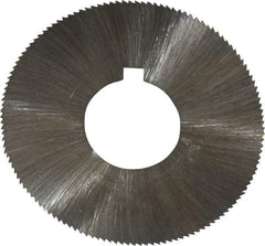 Made in USA - 1-3/4" Diam x 0.006" Blade Thickness x 5/8" Arbor Hole Diam, 132 Tooth Slitting and Slotting Saw - Arbor Connection, Right Hand, Uncoated, High Speed Steel, Concave Ground, Contains Keyway - Caliber Tooling