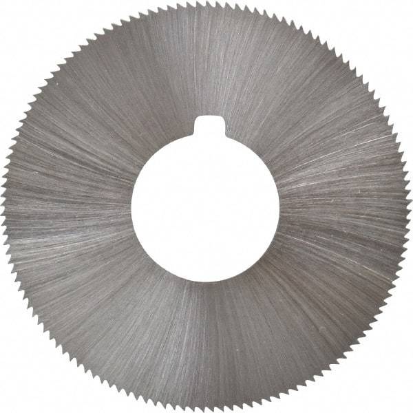 Made in USA - 1-3/4" Diam x 0.023" Blade Thickness x 5/8" Arbor Hole Diam, 132 Tooth Slitting and Slotting Saw - Arbor Connection, Right Hand, Uncoated, High Speed Steel, Concave Ground, Contains Keyway - Caliber Tooling