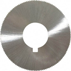 Made in USA - 1-3/4" Diam x 0.028" Blade Thickness x 5/8" Arbor Hole Diam, 132 Tooth Slitting and Slotting Saw - Arbor Connection, Right Hand, Uncoated, High Speed Steel, Concave Ground, Contains Keyway - Caliber Tooling