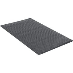 Wearwell - 5' Long x 3' Wide, Dry Environment, Anti-Fatigue Matting - Black, Vinyl with Urethane Sponge Base, Beveled on 4 Sides - Caliber Tooling