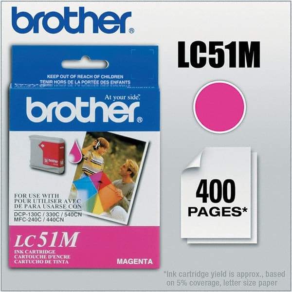 Brother - Magenta Ink Cartridge - Use with Brother DCP-130C, 330C, 350C, intelliFAX-1860C, 1960C, 2480C, 2580C, MFC-230C, 240C, 440CN, 465CN, 665CW, 685CW, 845CW, 885CW, 3360C - Caliber Tooling