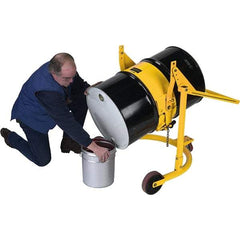 Wesco Industrial Products - 800 Lb Load Capacity, 55 Gal Drum Truck - 35" Wide x 65-1/2" High, 3 Steel Wheels - Caliber Tooling